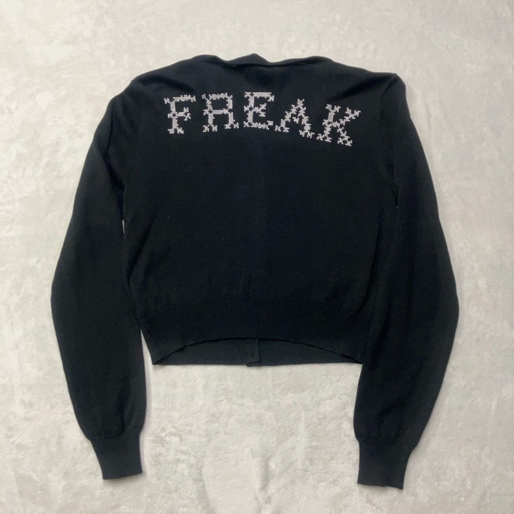 Iron Fist Cardigan Sweater Women's Medium Freak Rose Flowers Punk Goth Emo Alt